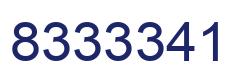 Número 8333341 imagen azul
