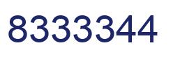 Número 8333344 imagen azul