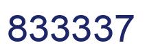 Number 833337 blue image