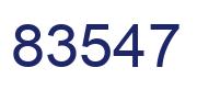 Number 83547 blue image
