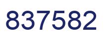 Number 837582 blue image