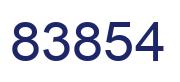 Number 83854 blue image