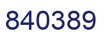 Number 840389 blue image
