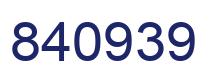 Number 840939 blue image