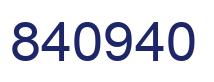 Number 840940 blue image
