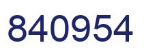 Number 840954 blue image