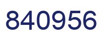 Number 840956 blue image