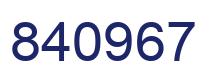Number 840967 blue image