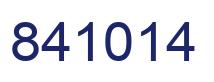 Number 841014 blue image