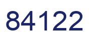 Number 84122 blue image
