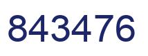 Number 843476 blue image
