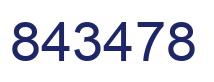 Number 843478 blue image