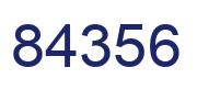 Número 84356 imagen azul
