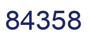 Número 84358 imagen azul