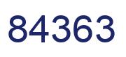 Number 84363 blue image