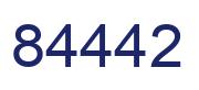 Number 84442 blue image