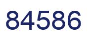 Number 84586 blue image