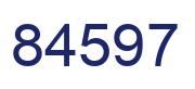 Número 84597 imagen azul