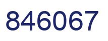 Number 846067 blue image
