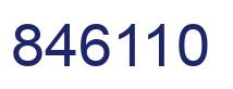 Number 846110 blue image