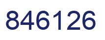 Number 846126 blue image