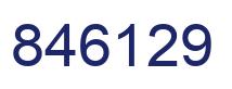 Number 846129 blue image