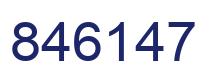Number 846147 blue image