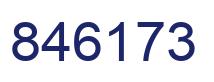 Number 846173 blue image