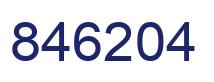 Number 846204 blue image