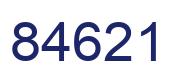 Number 84621 blue image