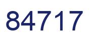 Number 84717 blue image
