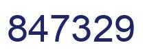 Number 847329 blue image