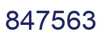 Number 847563 blue image