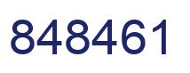 Number 848461 blue image