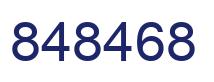Number 848468 blue image
