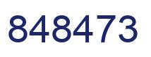 Number 848473 blue image