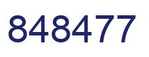 Number 848477 blue image