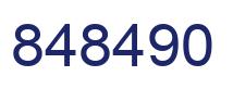 Number 848490 blue image