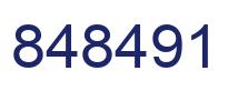 Number 848491 blue image