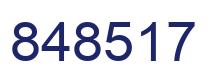 Number 848517 blue image