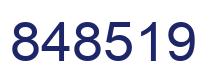 Number 848519 blue image