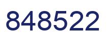 Number 848522 blue image