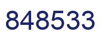 Number 848533 blue image