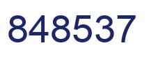 Number 848537 blue image