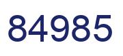 Number 84985 blue image