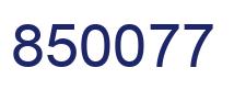 Number 850077 blue image