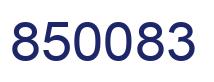Número 850083 imagen azul