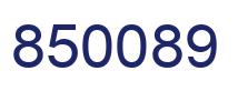Número 850089 imagen azul