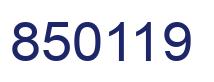 Número 850119 imagen azul