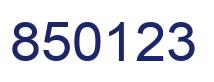 Número 850123 imagen azul